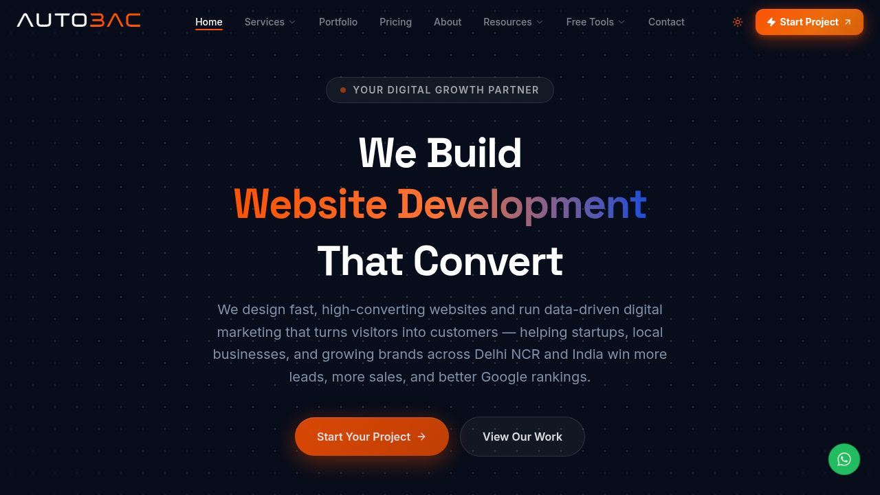Autobac — We build fast, high-converting websites and run result-driven digital marketing for startups, local businesses, and growing brands across Delhi NCR and India.